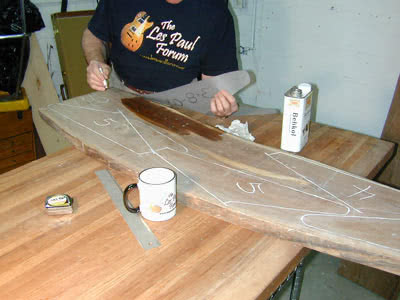 leftover walnut from Albert King's guitar